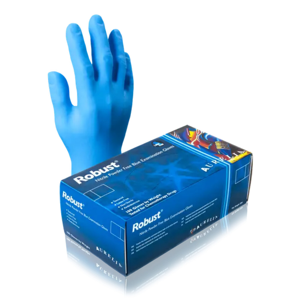 Aurelia Robust Nitrile PF Gloves, 100/Box, Large