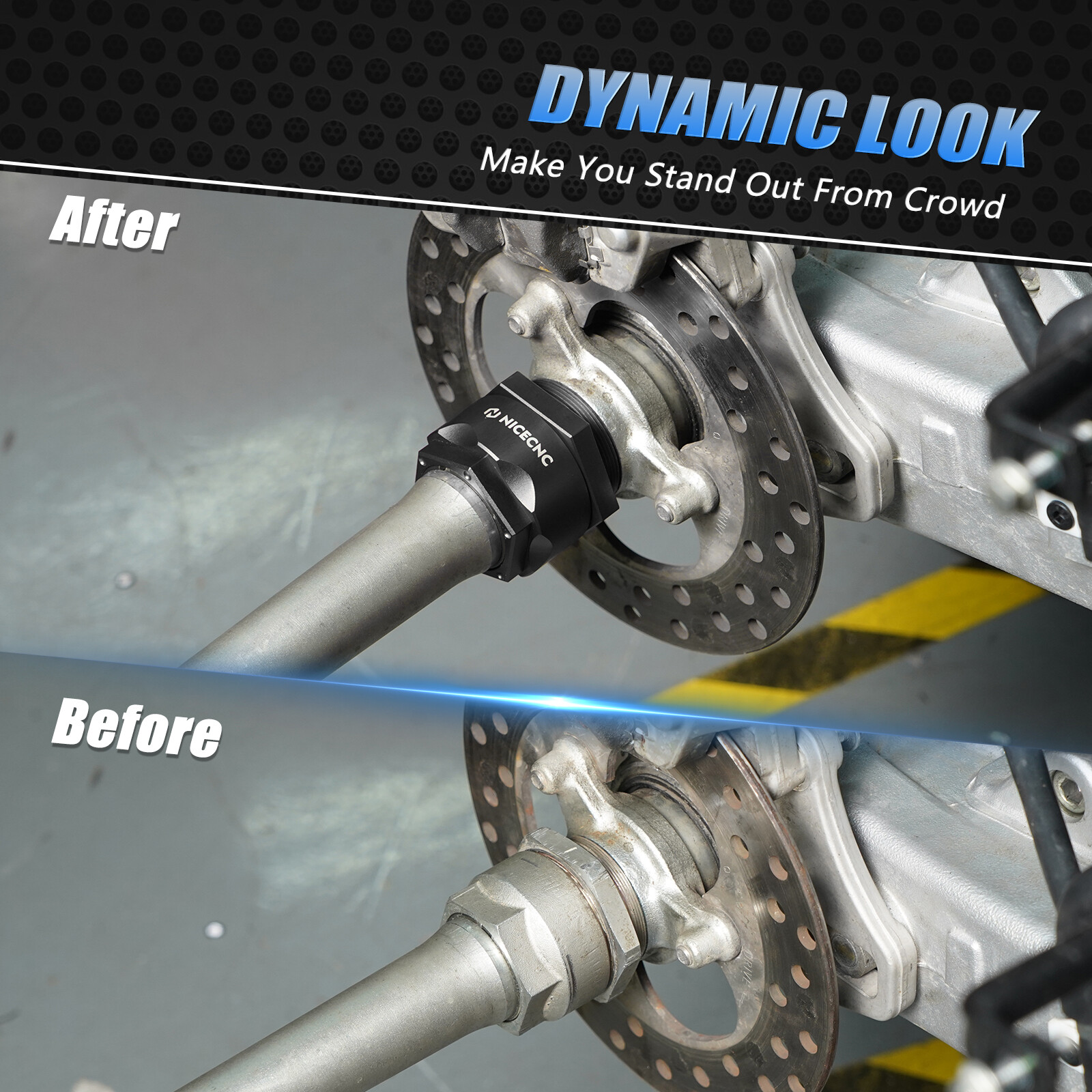 For Honda Sportrax TRX400EX TRX300EX Rear Axle Lock Nut Assembly 1999 2000-2008