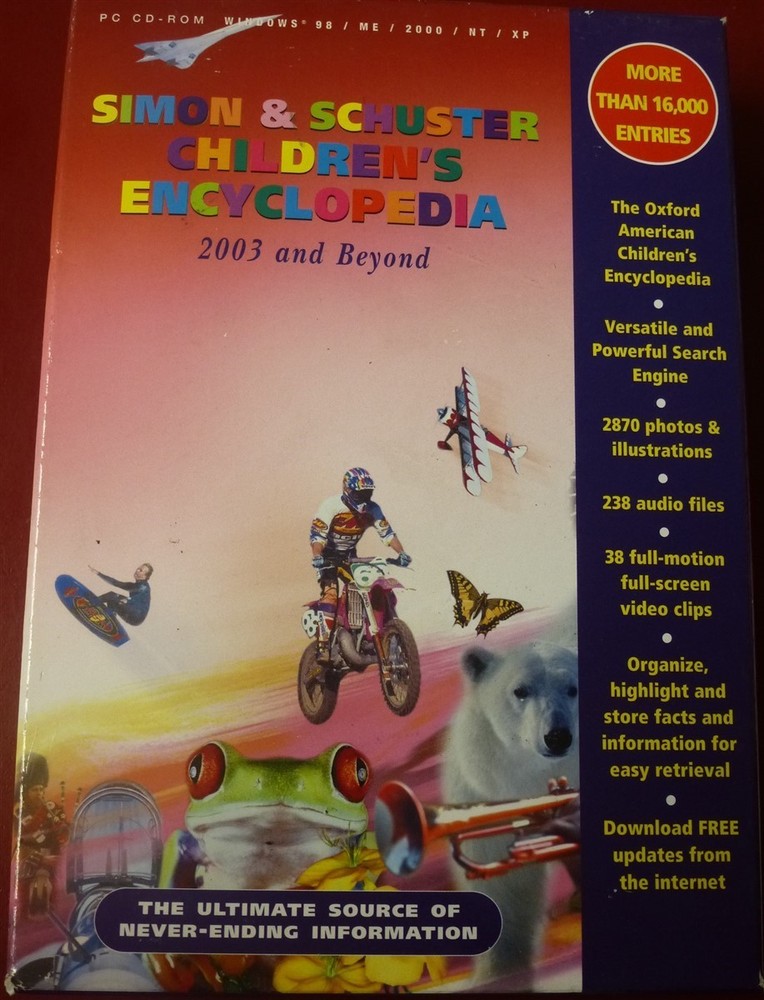Software PC Simon & Schuster Children's Encyclopedia 2003 and Beyond NEW Box