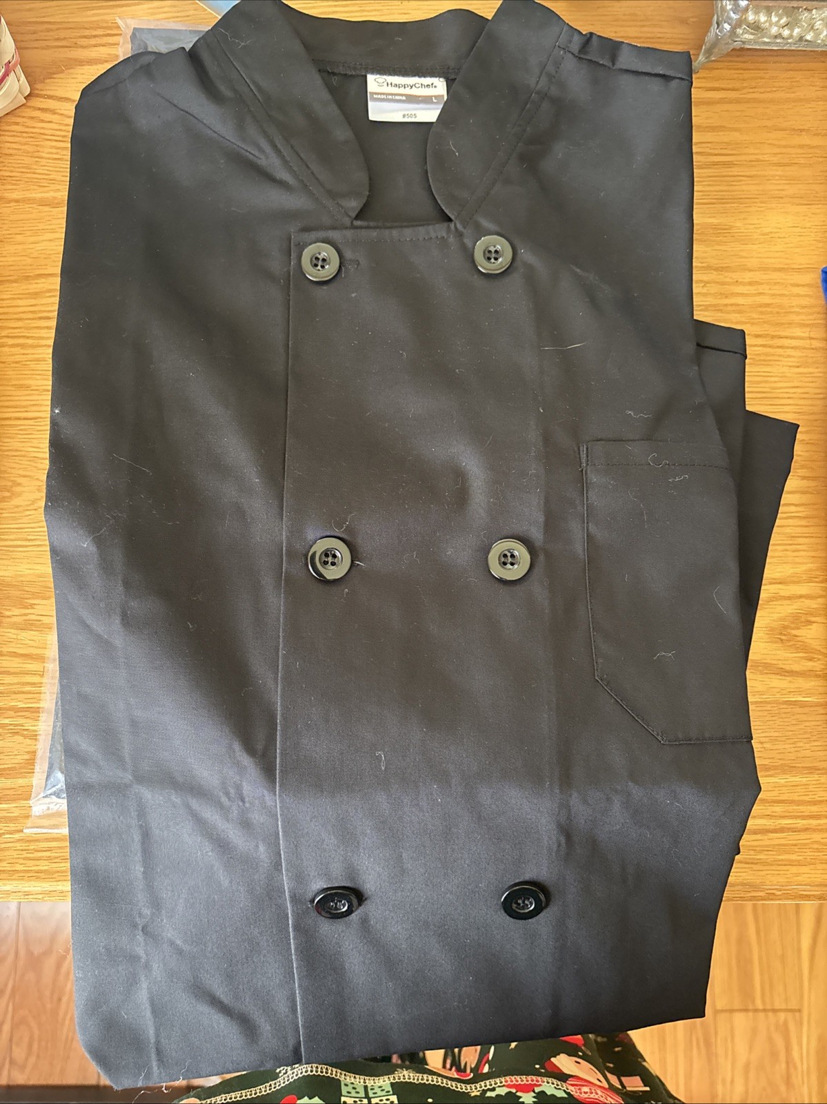 Brand New Black Happy Chef Works coat large Black