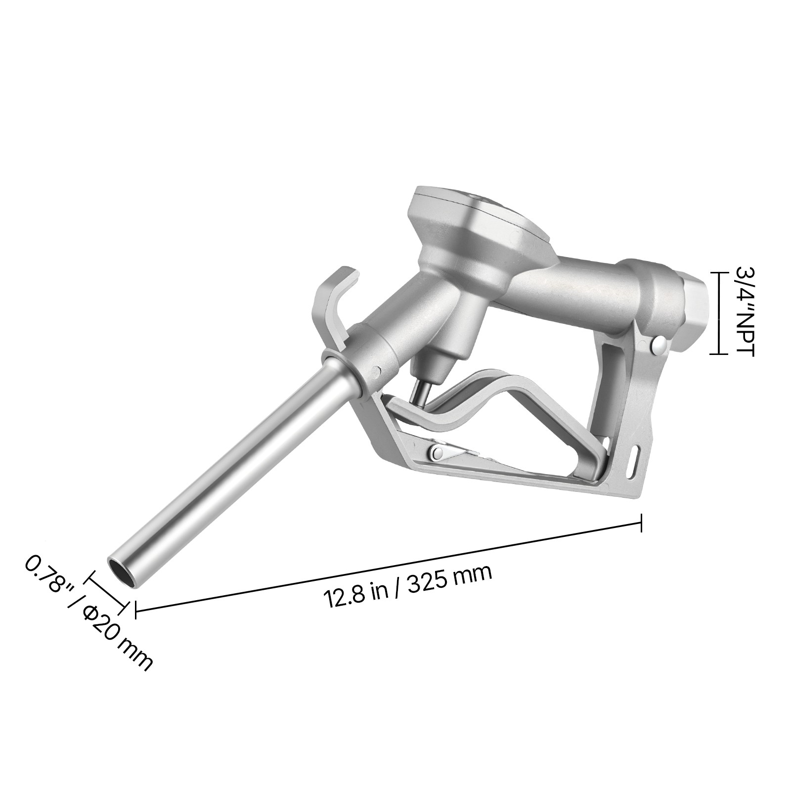 Uimoso 3/4 in NPT Automatic Fuel Nozzle with 0.78 in Spout and 10 ft Hose