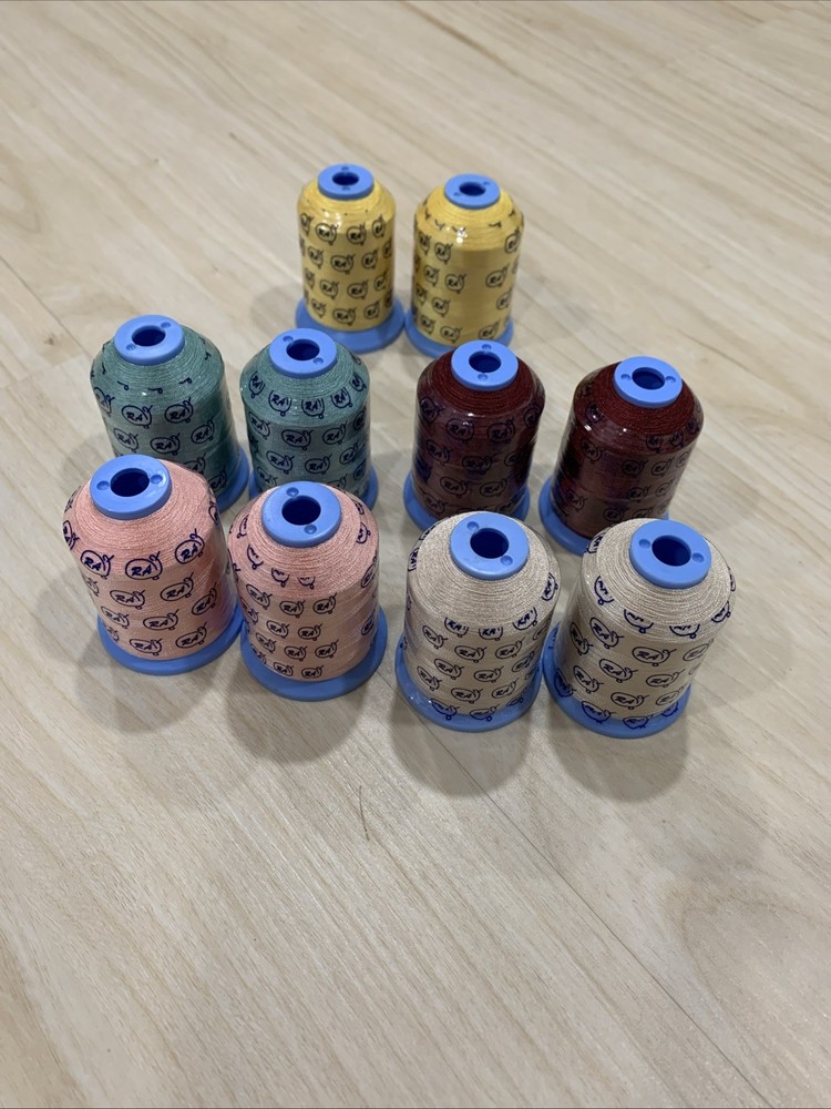 10 Spools of Robison- Anton Embroidery Thread, 1100 yards Polyester