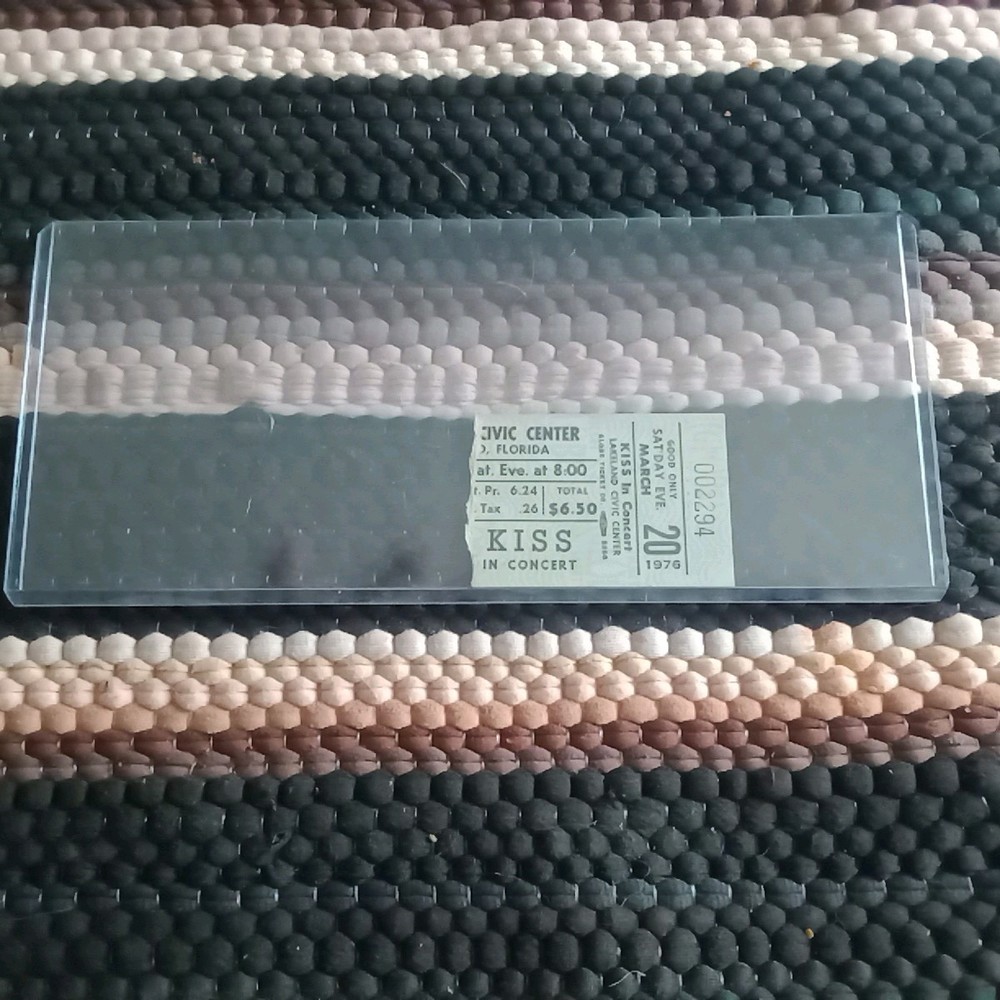 Kiss 💋 Ticket Stub History 🎸 Alive Tour,3-20-76, Lakeland FL, Civic Center 👀