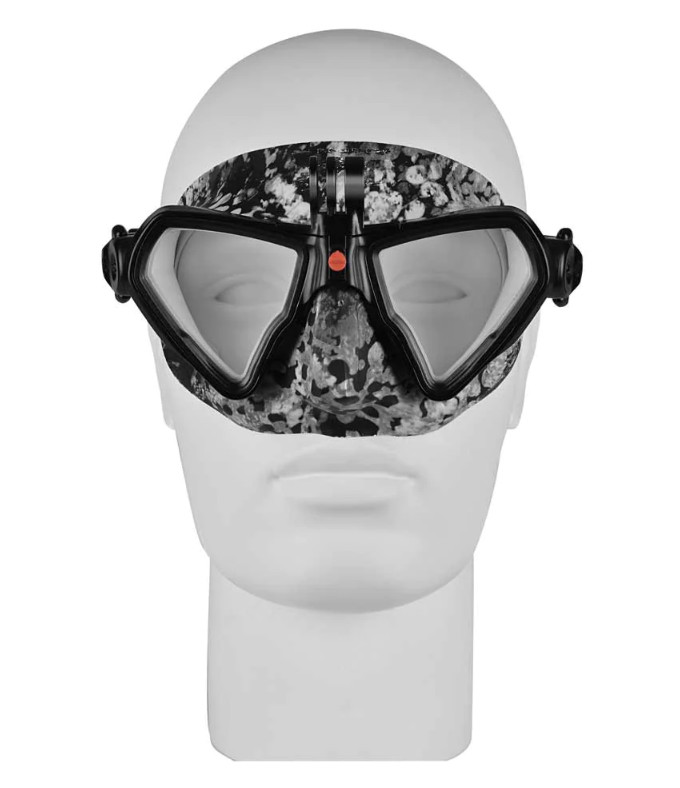 H. DESSAULT ELEMENT MASK WITH CAMERA MOUNT (STONE CAMO - GREY)