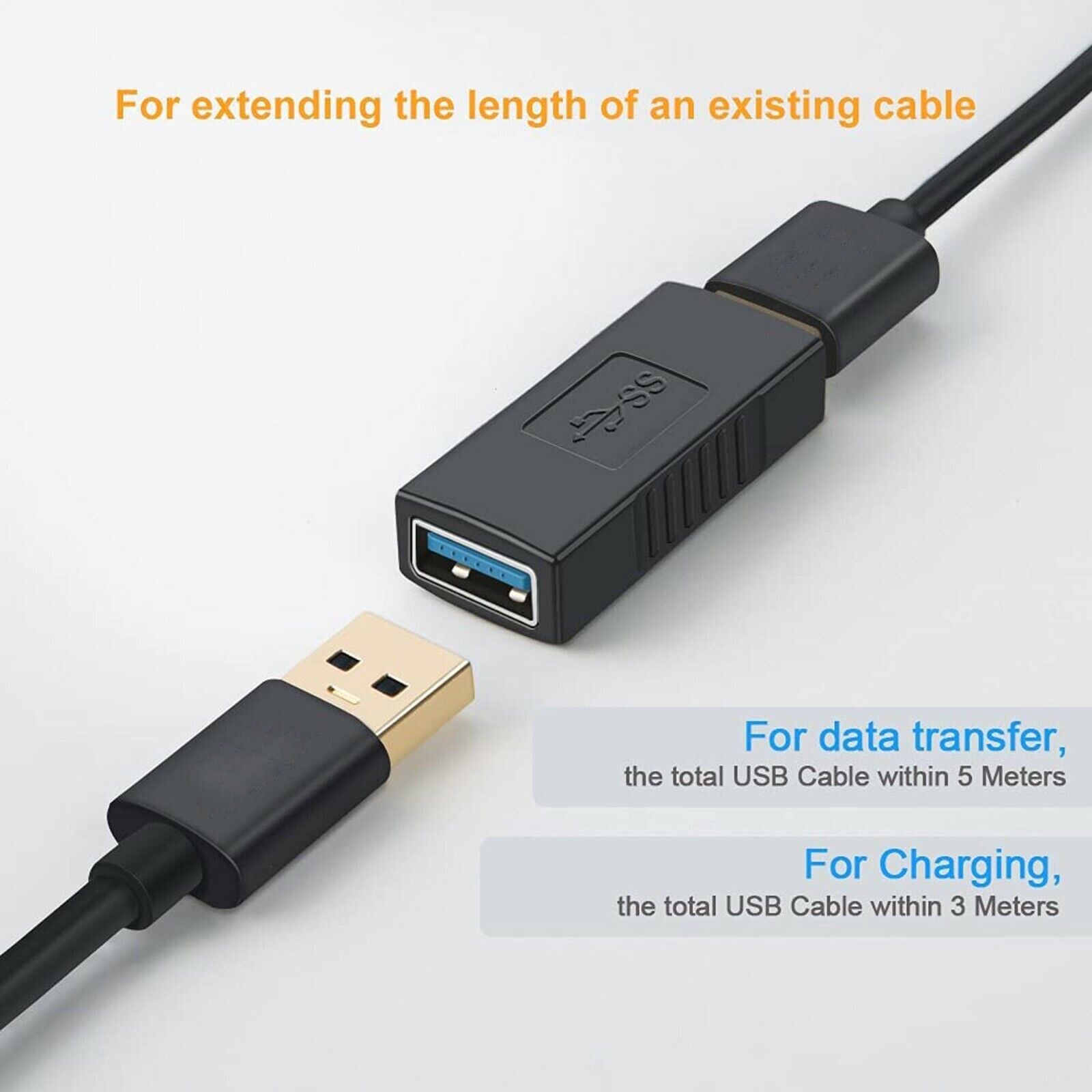 New USB 3.0 Type A Female to Female Adapter Coupler Gender Changer Connector US
