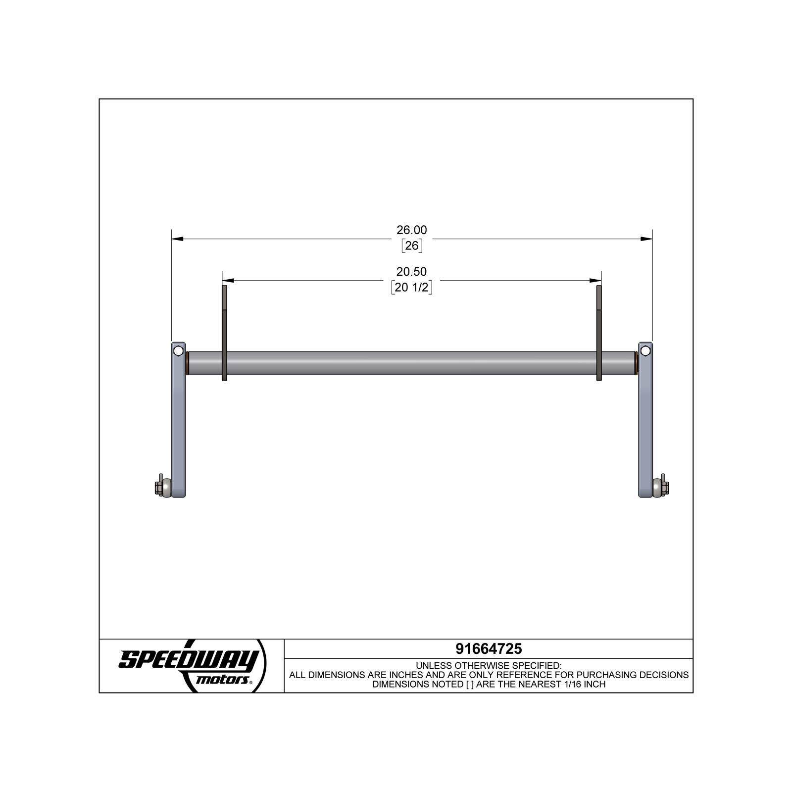 Speedway Universal Splined Rear Sway Bar