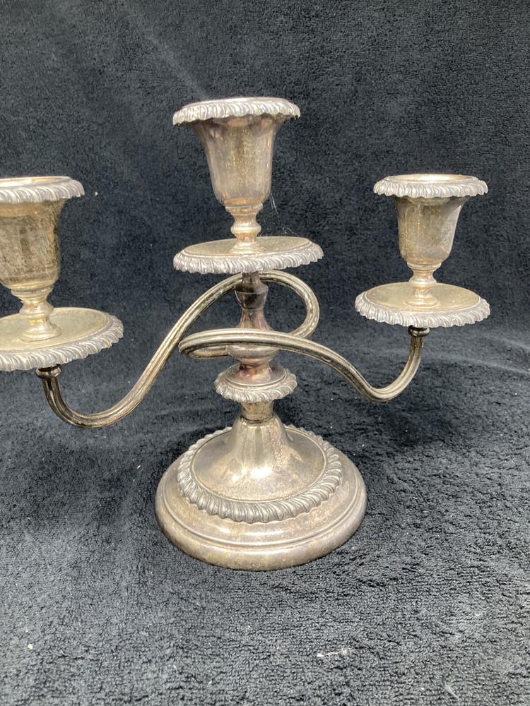 friedman silver co 3 light candle holder
