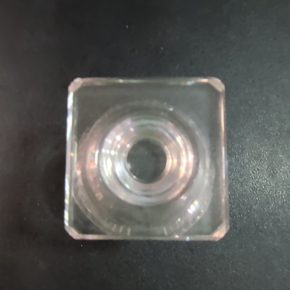 Waterford Crystal Patterned Diamond Open Salt Clear Square Base