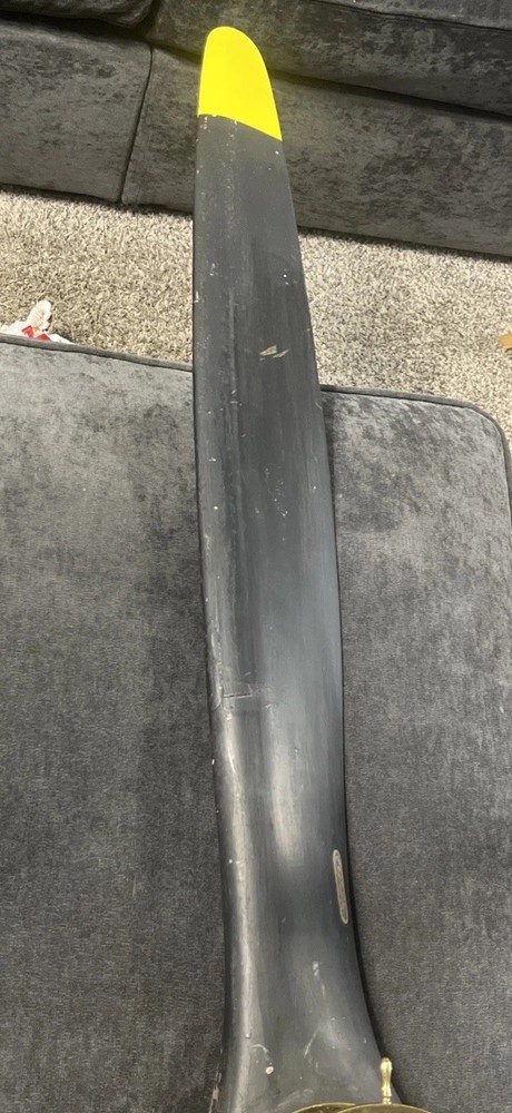 Seth Thomas Round Clock Mounted On A Piper Propeller.