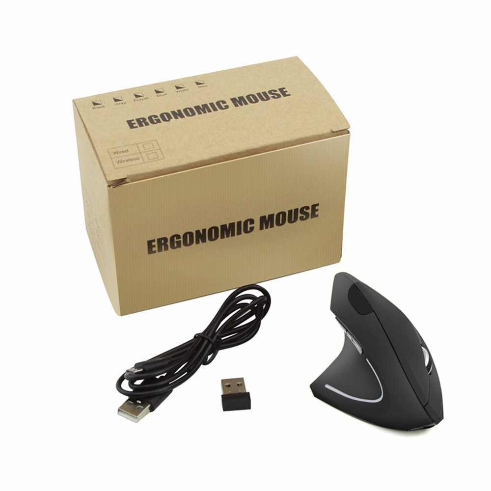 Left Handed Vertical Mouse Wireless Rechargeable Ergonomic