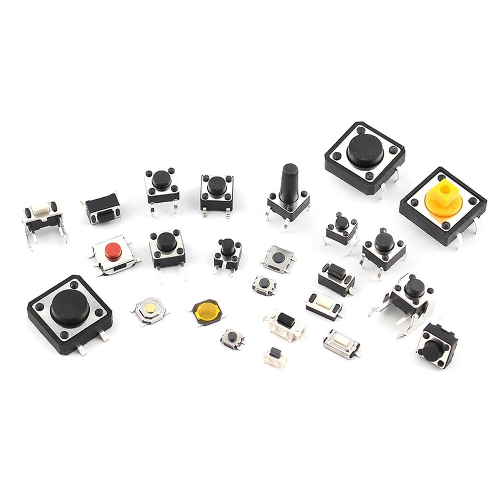 25-Type Micro Switch Push Tact Button ON/OFF Touch Button Switch Assortment Kit