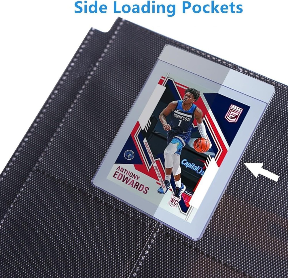 9 Pockets Card Binder for Semi Rigid Holders, Ringless White