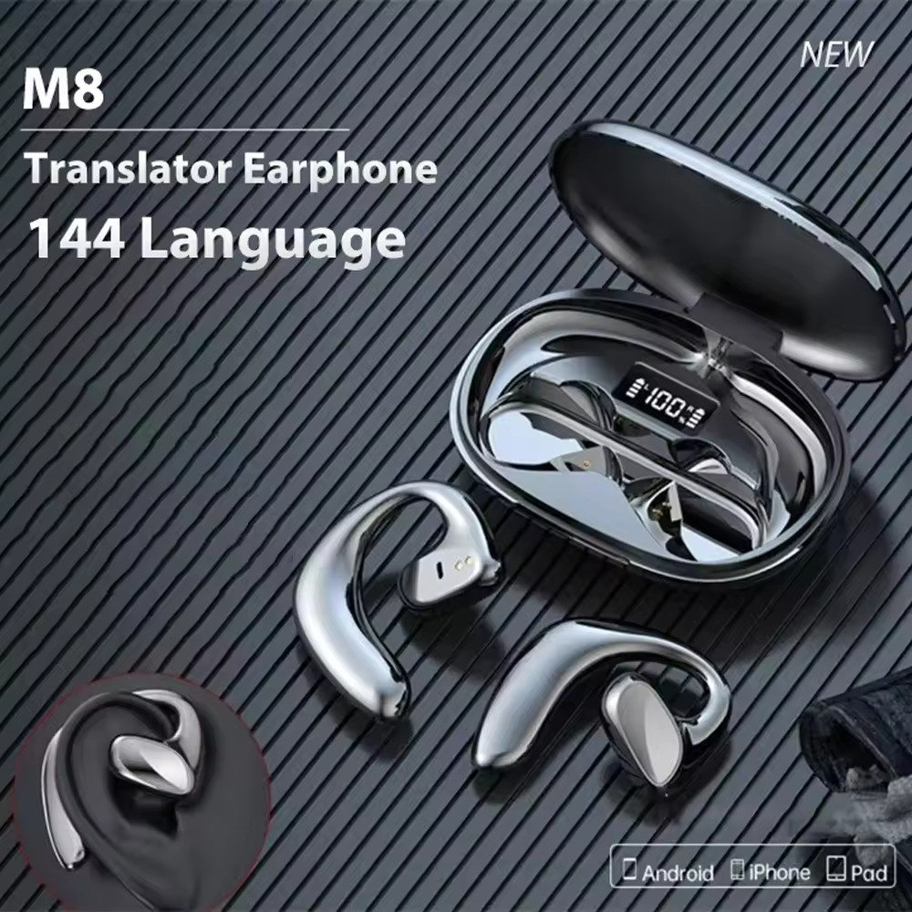 144 Language Translator Earbuds Wireless Bluetooth Two Way Translator Device