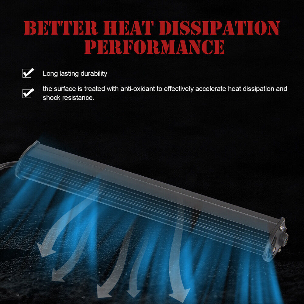 8 14 22 32 42 52" LED Light Bar Spot Flood Combo Driving Truck SUV Offroad 4WD