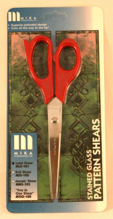 Mika Lead Pattern Shears Scissors for Stained Glass