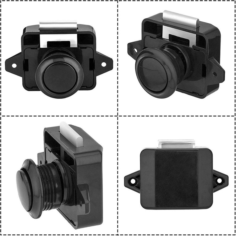 Push Button Catch Lock Latch Knob Drawer Cupboard Cabinet Camper Caravan