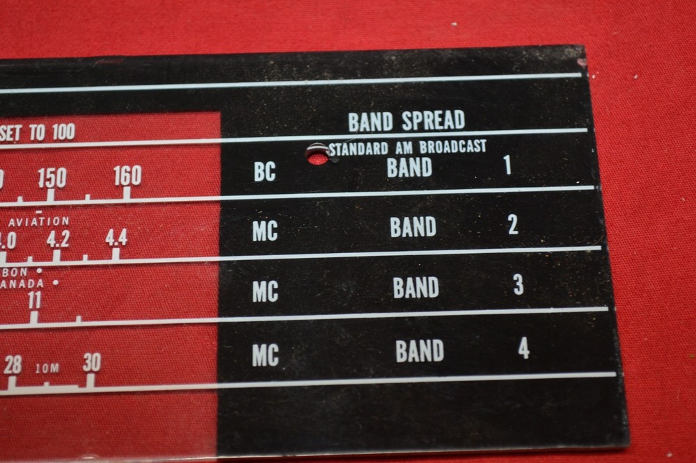 NEW Vintage FACEPLATE FOR Radio Reciever * 1 AM AND 3 SW BANDS *