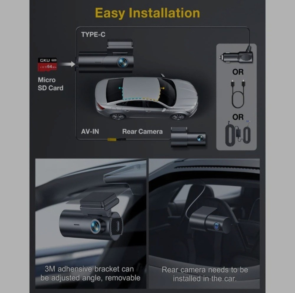 GKU D600 PRO Dashcam