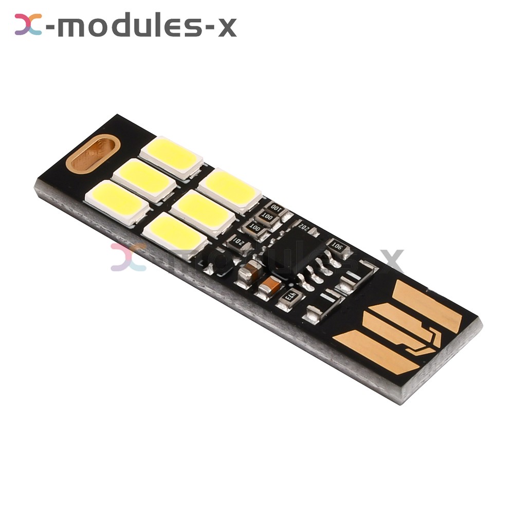 5* Mini Portable USB 6LED Light Touch Sensor Dimmable Night Light Module