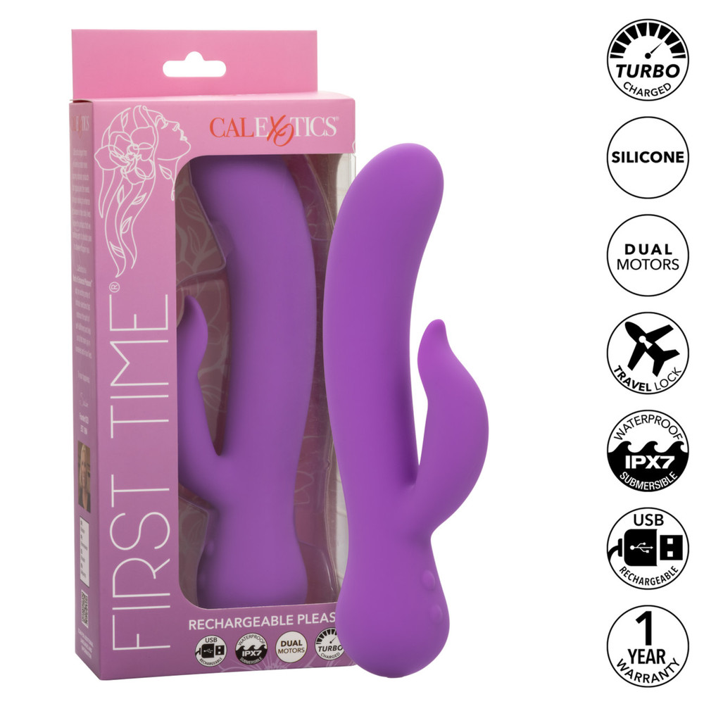 Vibrating Rechargeable Pleaser Rabbit Vibrator Multi-Speed Dual Stimulator