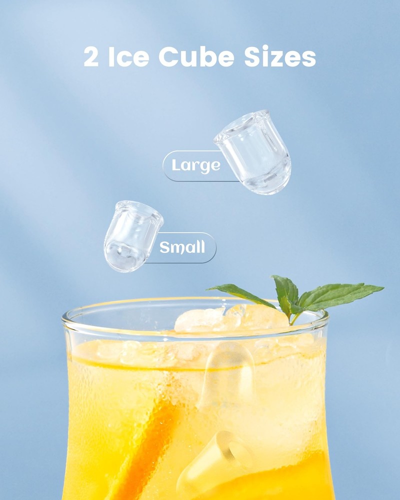 CyberChill Countertop Ice Maker, Portable Machine with Solid Black