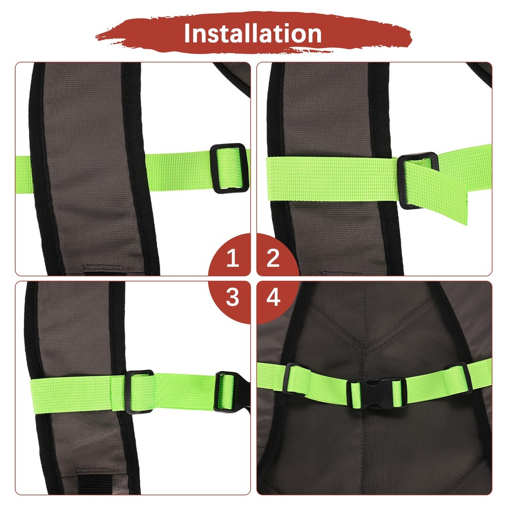 2PCS Backpack Chest Strap with Quick Release Buckle - [Fluorescent Green & Blue]