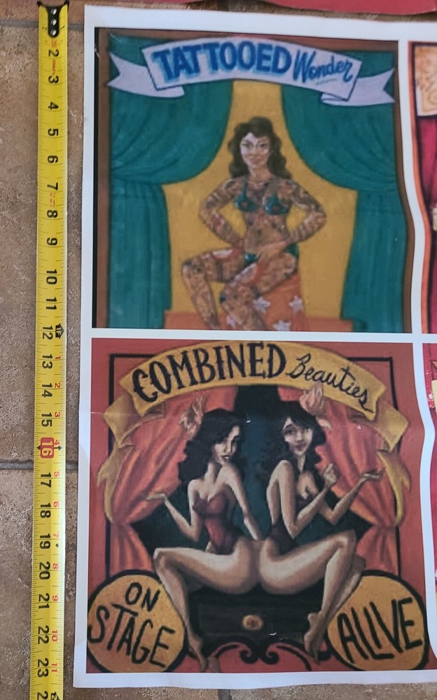 Posters Sideshow Circus Freak Show Carny 7 Total Magic READ