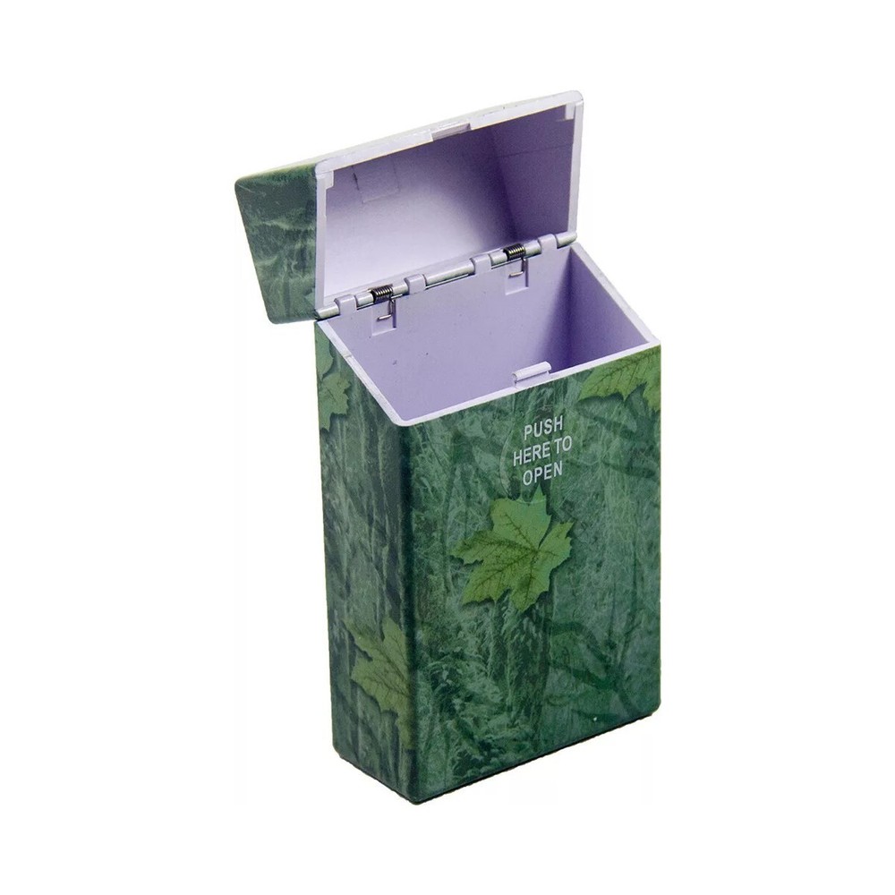 5 Pack 100' Size Push-to-Open Plastic Cigarette Case Camouflage Design