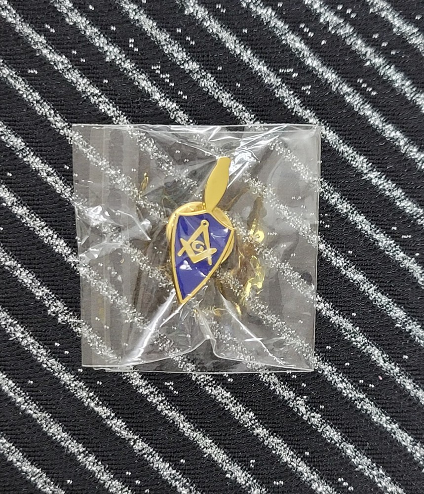 Masonic Trowel Square & Compass Lapel Pin