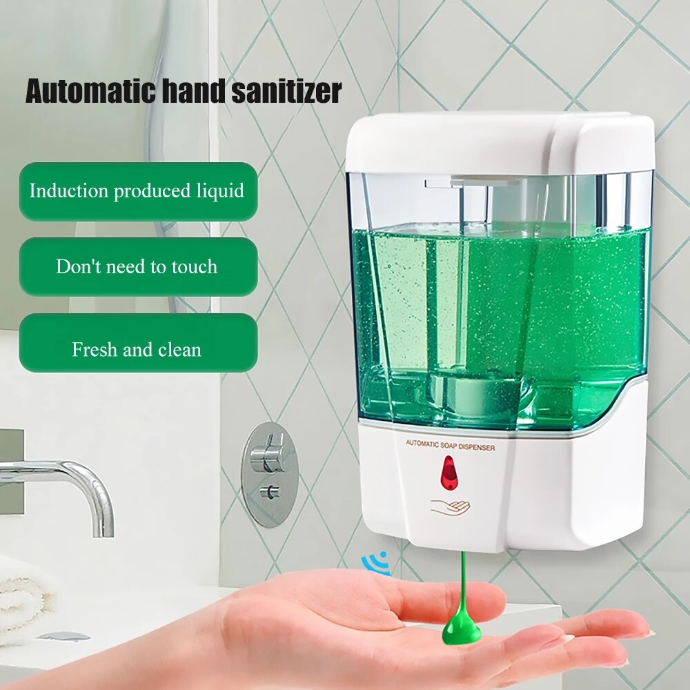 700ml Automatic Soap Dispenser IR Sensor Dispenser Touchless Hand Free Wall