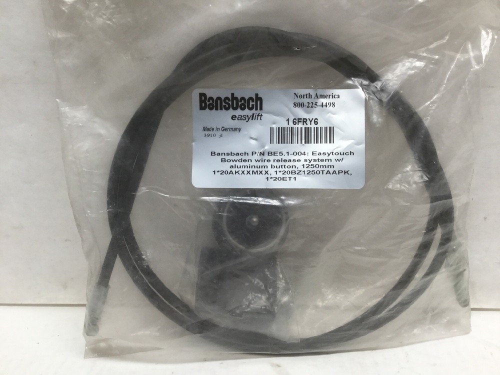 BANSBACH EASYLIFT BE5.1-004 Easytouch Bowden Wire Release, 1250mm, Plastic