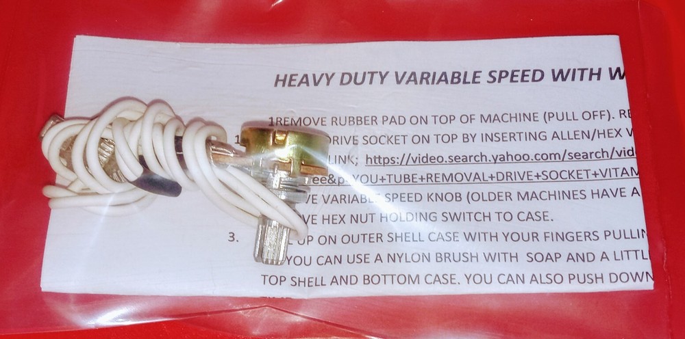 VARIABLE SPEED FOR VITAMIX,VITA PREP,5000,5200,vm103PRO SUPER DUTY POTENTIOMETER