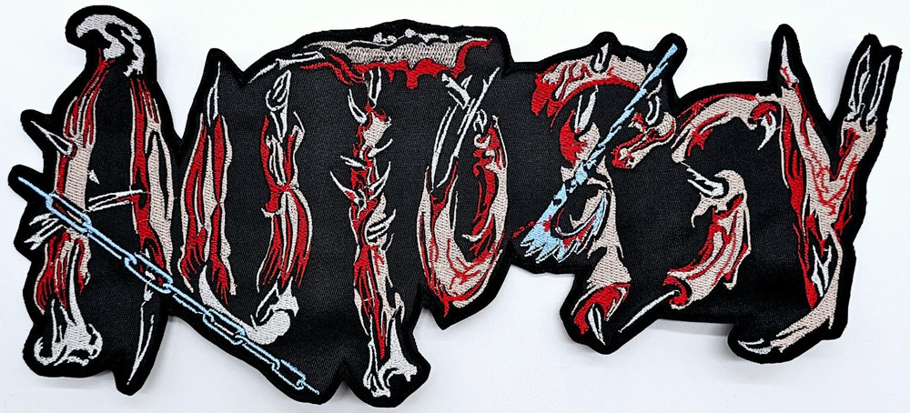 AUTOPSY SHAPED LOGO EMBROIDERED BACKPATCH