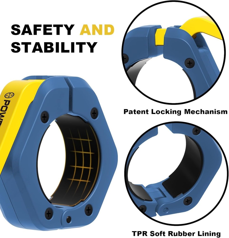 Maximize Your Workout - Durable 2-Inch Olympic Barbell Clamps with Quick Release