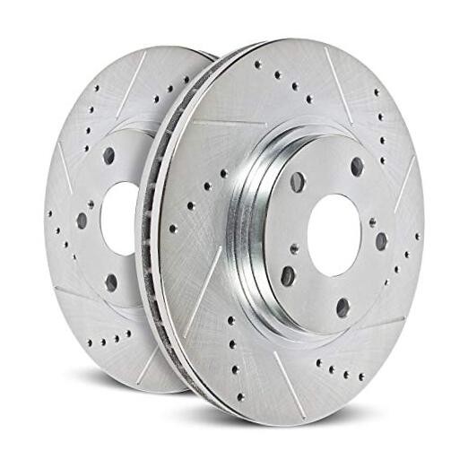 Power Stop JBR1597XPR Rear Evolution Performance Drilled, Slotted & Plated