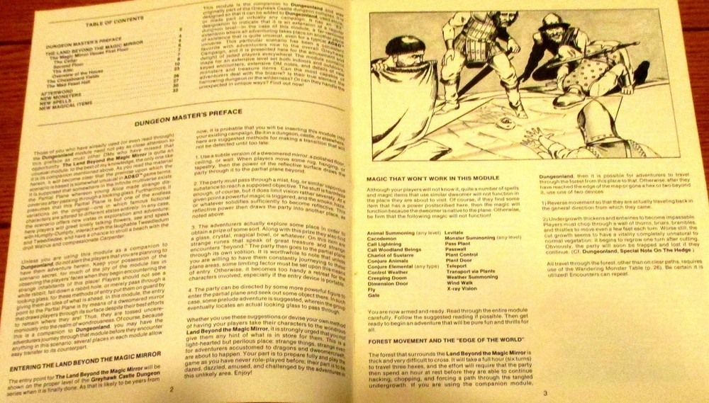 1983 TSR Advanced Module EX2 The Land Beyond the Magic Mirror Adanced D&D NICE!!