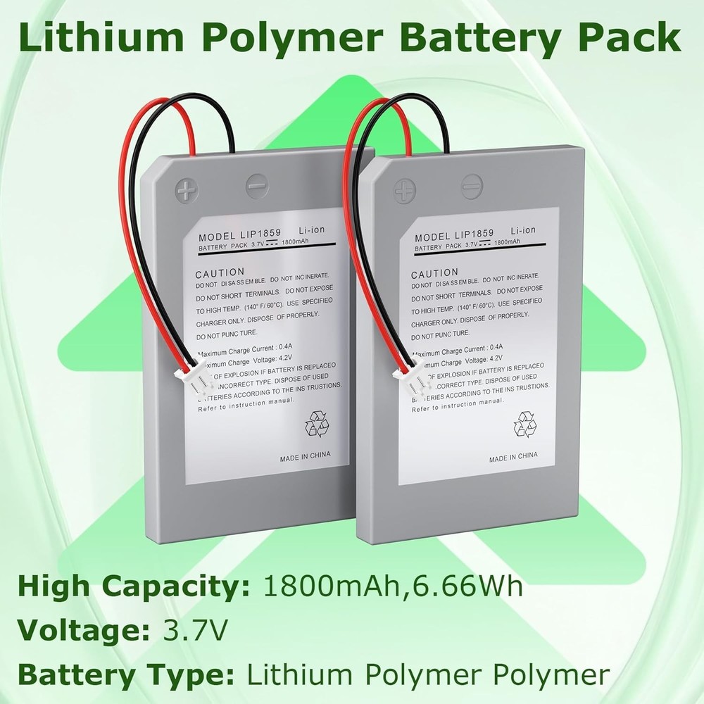 2-Pack 1800mAh Battery for PS3 Wireless Controller – Safe & Reliable Power