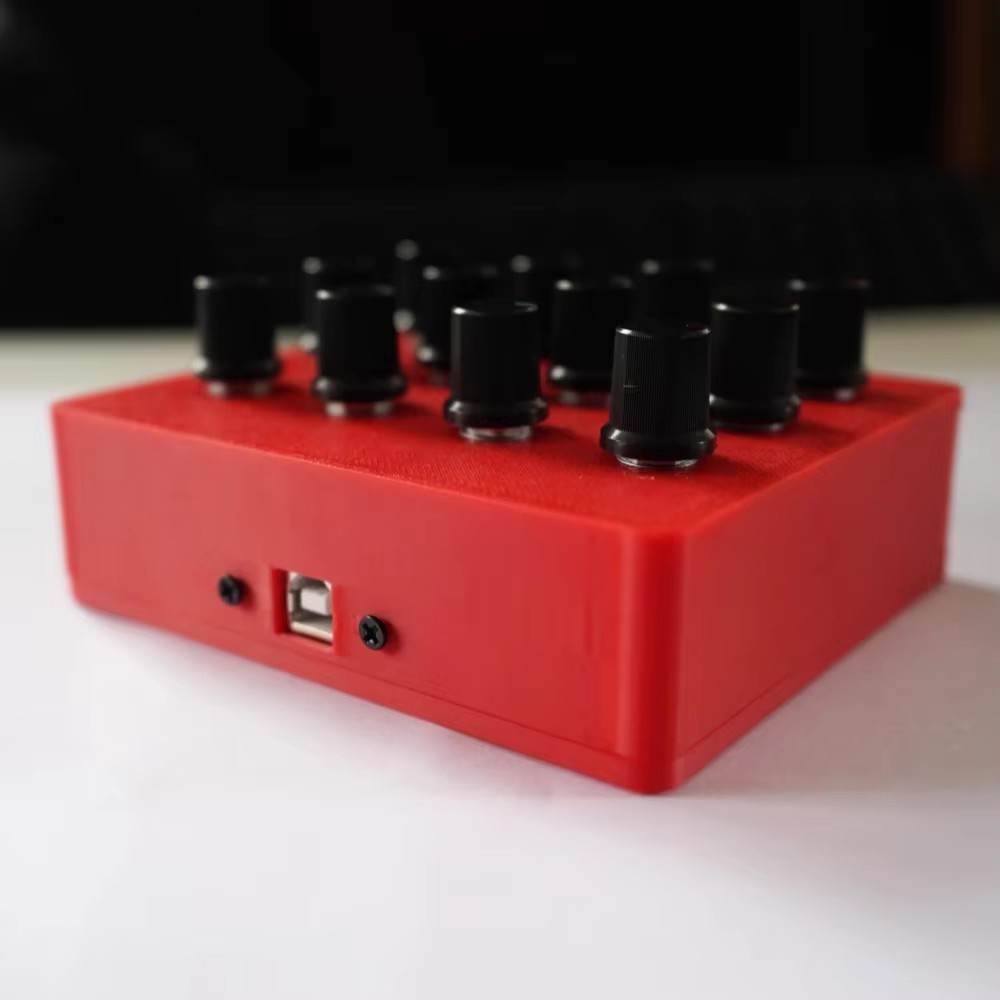 12 Knob 360° Rotary Encoder MIDI Controller, 12 Buttons Custom CC Map for DAW/VS