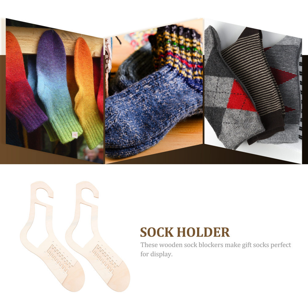 1 Pair Sock Blocking Forms Knitting Model Wood Blocker Shaping Stockings