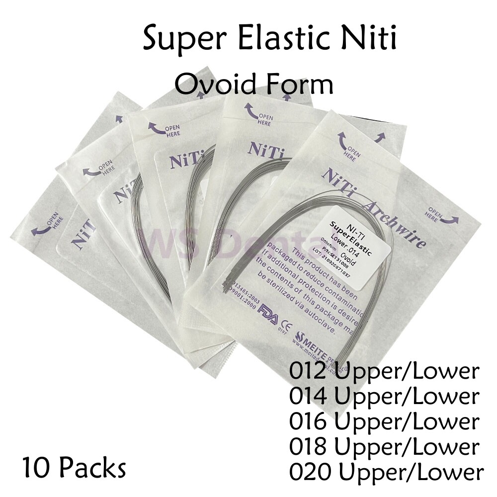 Dental Orthodontic Arch Wires Super Elastic Niti Round 012 014 016 018 020 Ovoid