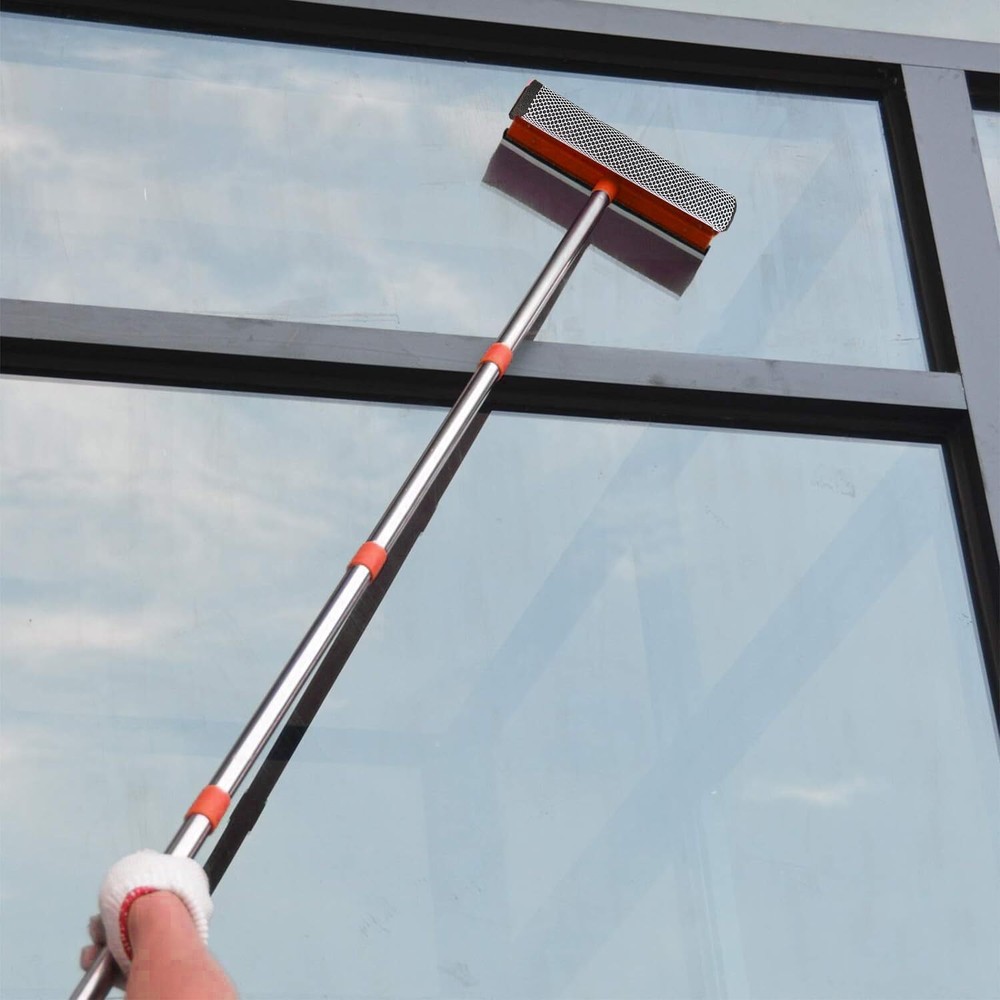 Window Squeegee Cleaner Tool Extension Pole 58" Telescopic Washing Equipment