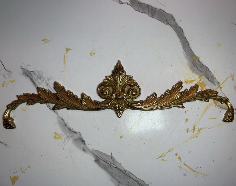 Brass Scrolling Pediment