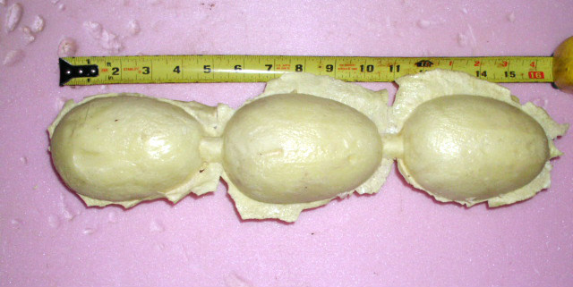 THREE SMALL DUCK BODY FOAM FORMS ( Bufflehead - Teal etc . )