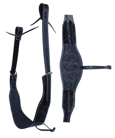 Horse Leather Cinch Western Horse Rear Flank Back Saddle Cinch with Billet Girth