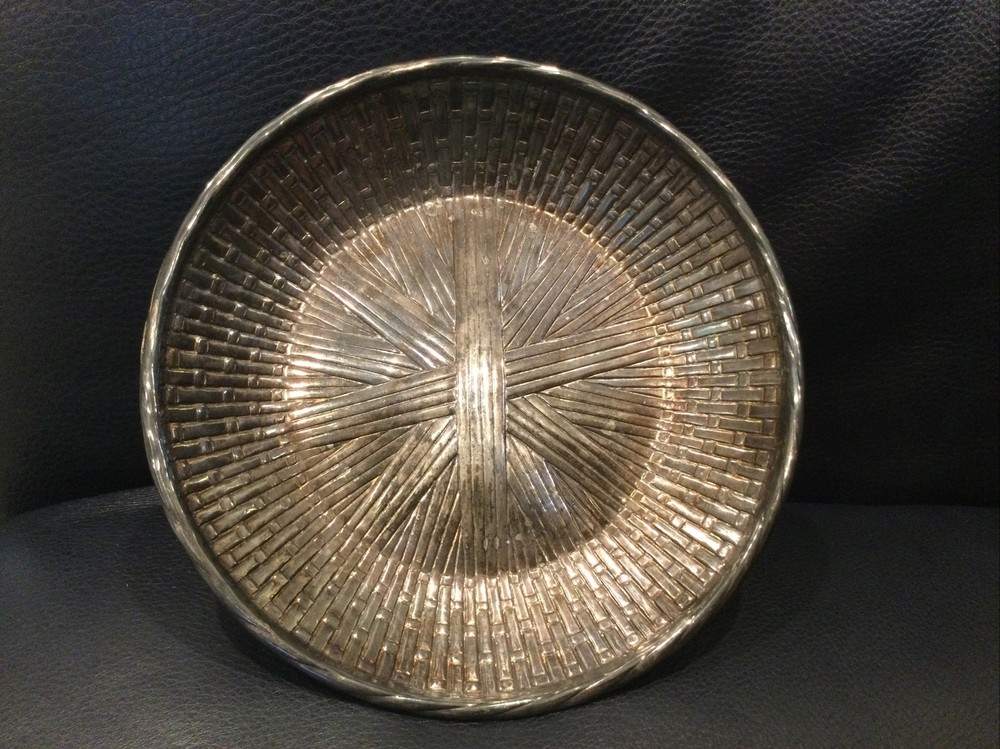 Vintage Gorham Woven Bowl Silver Plate