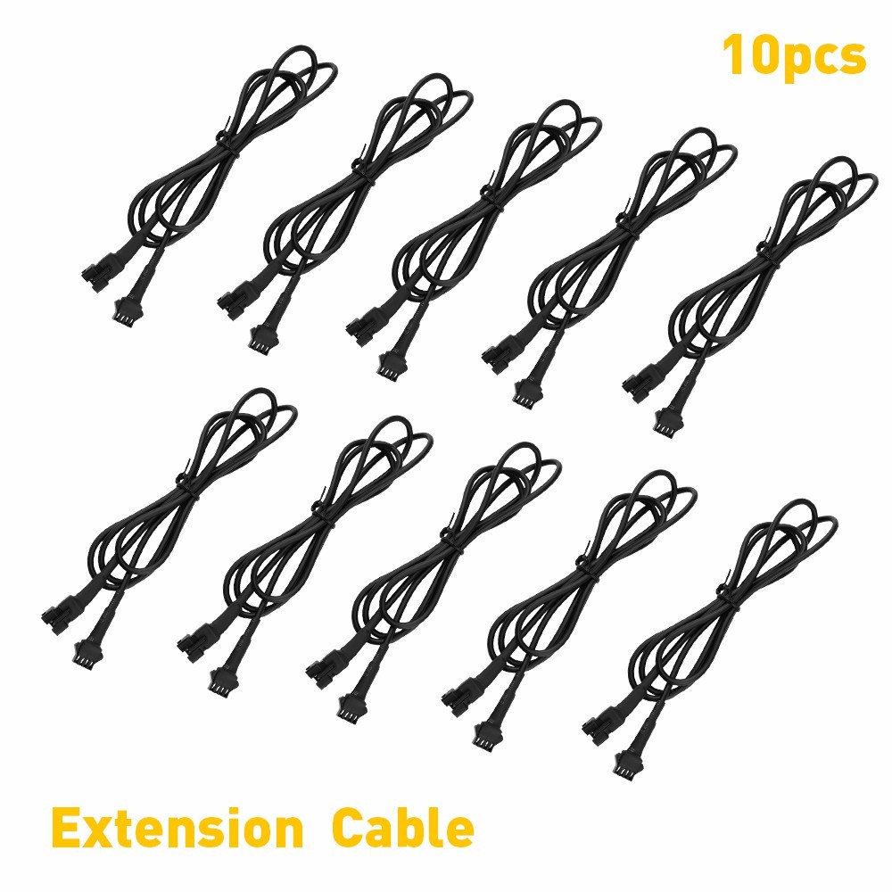 10Pcs 4 Pin 4.9ft RGB Rock lights Extension Wire Cable For LED Underbody Light