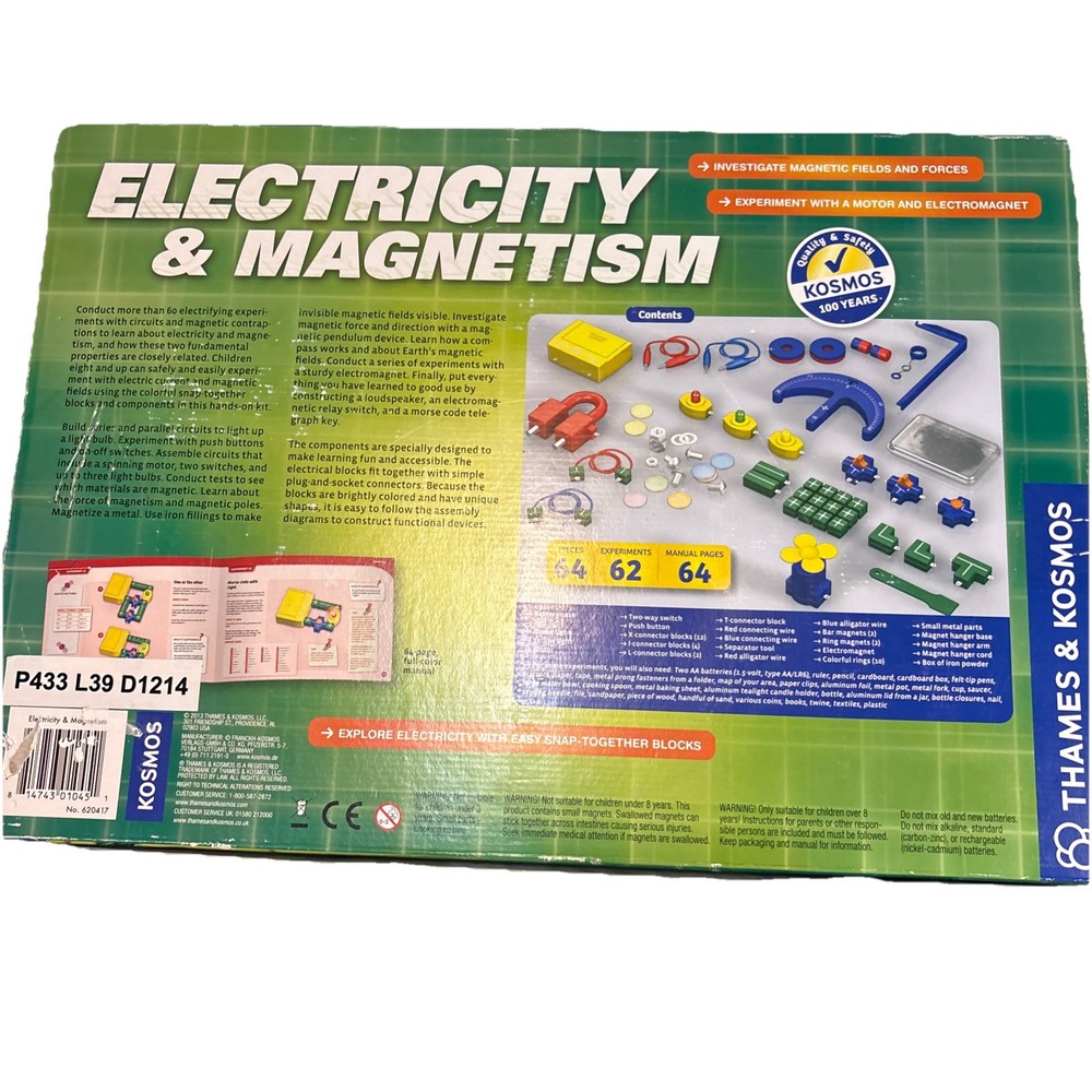 Thames & Kosmos Electronics Electricity And Magnetism Experiment ***NOT COMPLETE