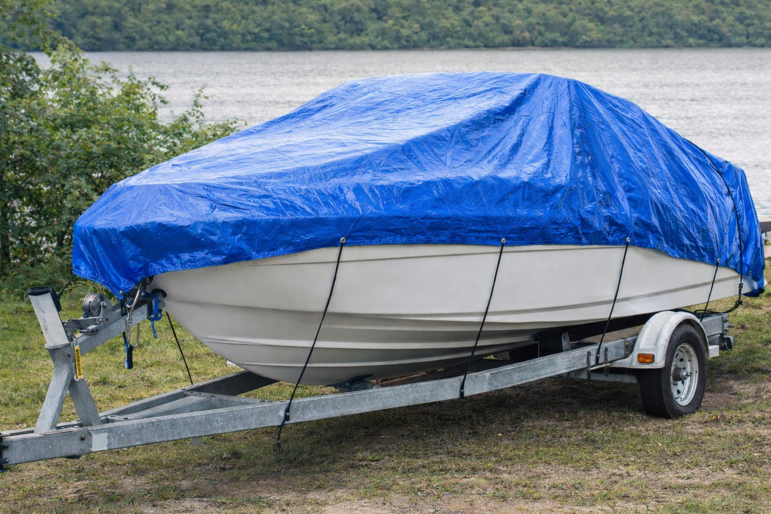 Heavy Duty Blue Poly Tarp Waterproof Outdoor Cover Multiple Sizes 100 GSM