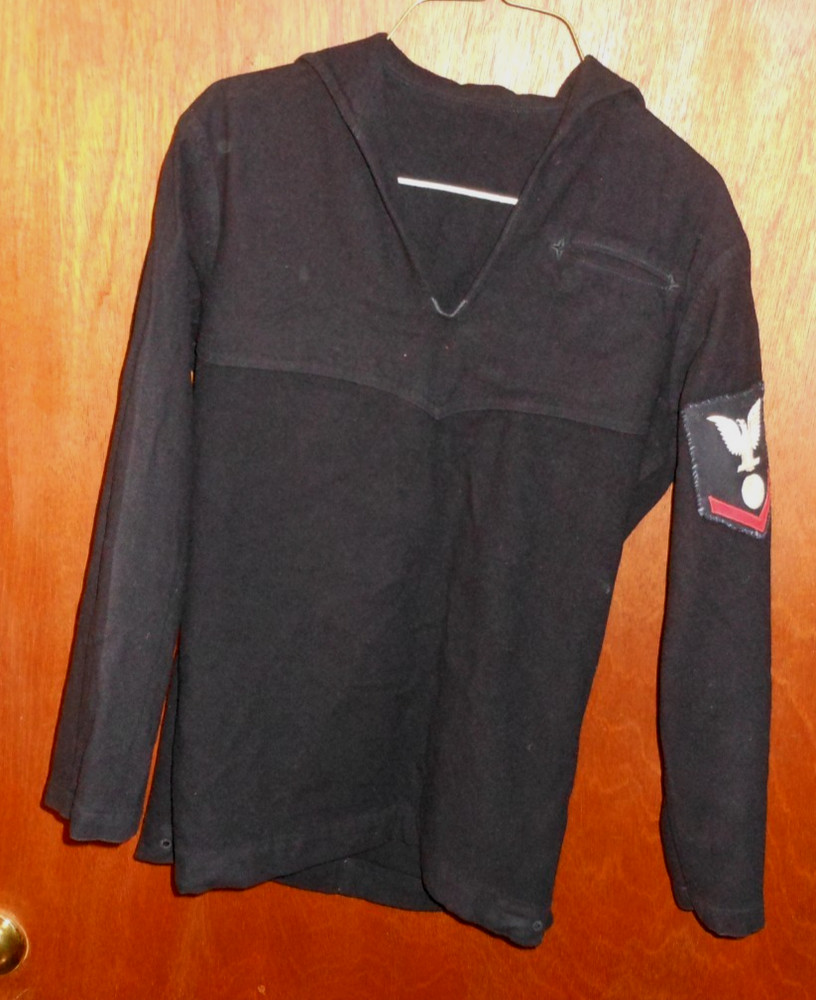 WWI / II  U.S. Navy Blue Crackerjack Jumper (No tag) Measures 36" Shoulder Patch
