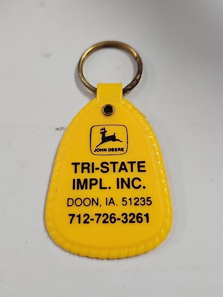 Vintage John Deere Doon Ia. Keychain Key Ring